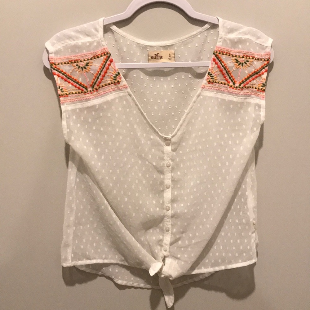 Sheer sleeveless top